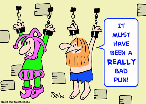 Cartoon: bad pun hanging prisoners dungeo (medium) by rmay tagged bad,pun,hanging,prisoners,dungeo