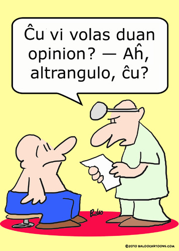 Cartoon: big shot second opinion doctor (medium) by rmay tagged big,shot,second,opinion,doctor,esperanto