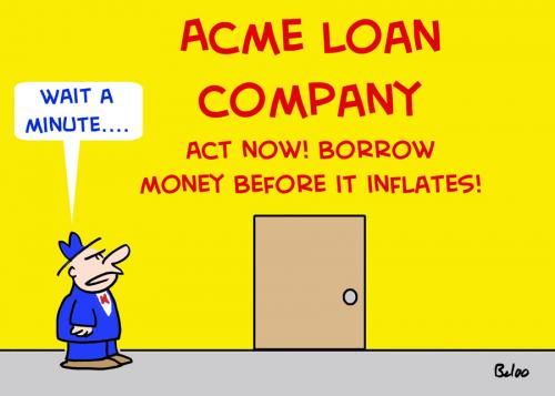 Cartoon: BORROW MONEY BEFORE INFLATES (medium) by rmay tagged borrow,money,before,inflates