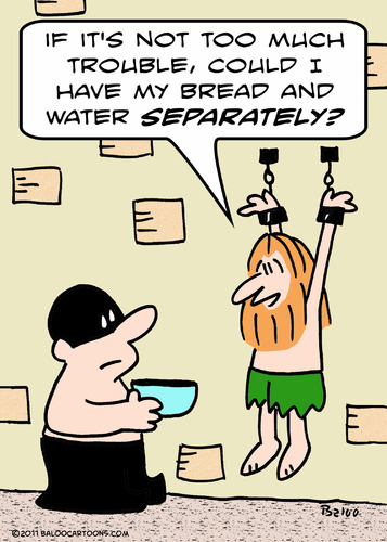 Cartoon: bread water separately dungeon (medium) by rmay tagged bread,water,separately,dungeon