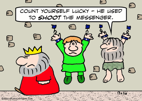 Cartoon: chains dungeon shoot messenger (medium) by rmay tagged chains,dungeon,shoot,messenger