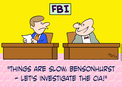 Cartoon: cia investigate fbi (medium) by rmay tagged cia,investigate,fbi