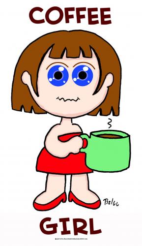 Cartoon: COFFEE GIRL (medium) by rmay tagged coffee,girl