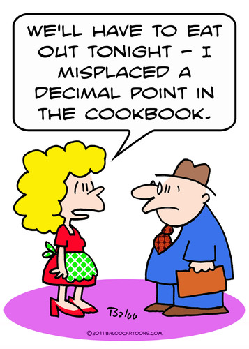 Cartoon: cookbook misplaced decimal point (medium) by rmay tagged cookbook,misplaced,decimal,point