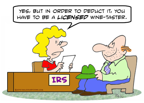 Cartoon: decuct irs licensed wine taster (medium) by rmay tagged decuct,irs,licensed,wine,taster