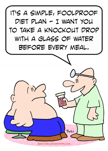 Cartoon: diet knockout drop doctor fat (medium) by rmay tagged knockout,diet,fat,doctor,drop