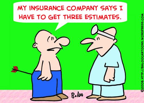 Cartoon: DOCTOR PATIENT INSURANCE ESTIMAT (medium) by rmay tagged doctor,patient,insurance,estimates