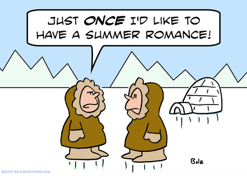 Cartoon: eskimo summer romance (medium) by rmay tagged eskimo,summer,romance