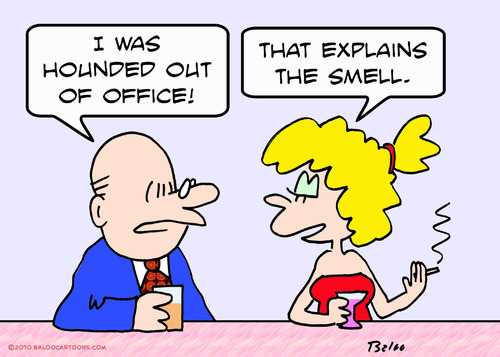 Cartoon: explains smell hounded out offic (medium) by rmay tagged explains,smell,hounded,out,office,politician