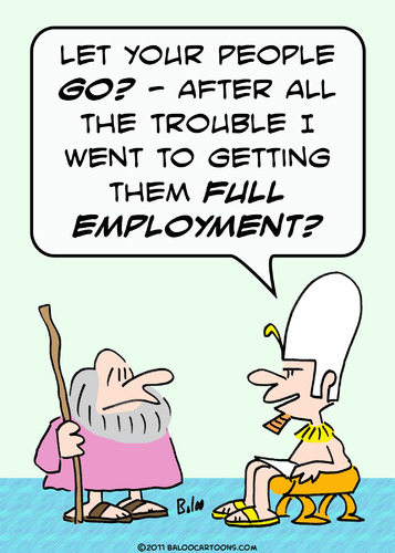 Cartoon: full employment moses pharaoh (medium) by rmay tagged full,employment,moses,pharaoh
