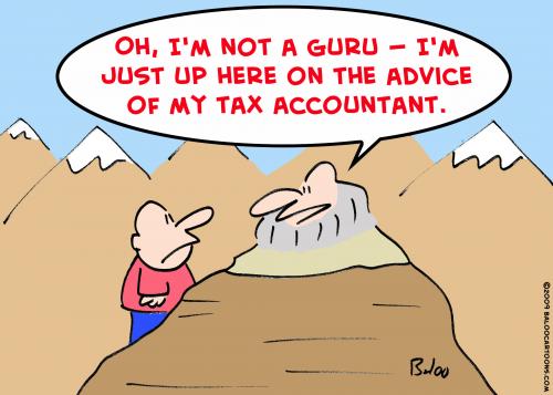 Cartoon: guru advice attorney tax (medium) by rmay tagged guru,advice,attorney,tax
