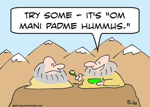 Cartoon: gurus om mani padme hummus (medium) by rmay tagged gurus,om,mani,padme,hummus