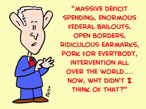 Cartoon: I think of that George Bush (medium) by rmay tagged think,of,that,george,bush