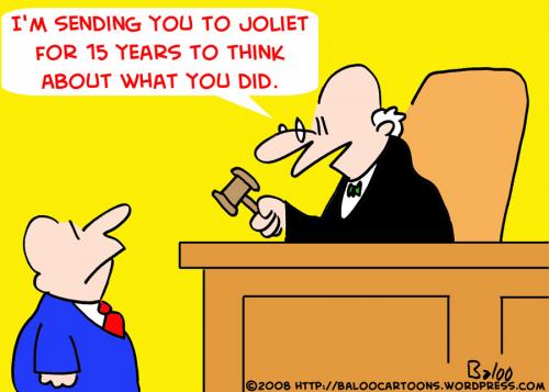 Cartoon: JUDGE THINK ABOUT PRISON (medium) by rmay tagged judge,think,about,prison