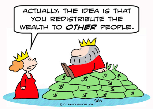 Cartoon: king queen redistribute wealth p (medium) by rmay tagged king,queen,redistribute,wealth
