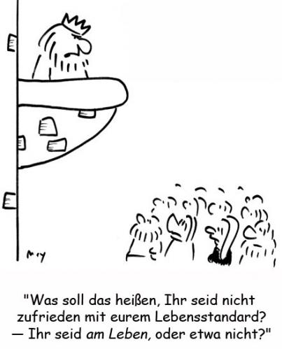 Cartoon: Lebensstandard (medium) by rmay tagged lebensstandard,könig