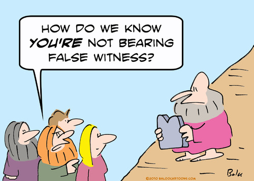 Cartoon: Moses bears false witness? (medium) by rmay tagged commandment,moses,bear,false,witness