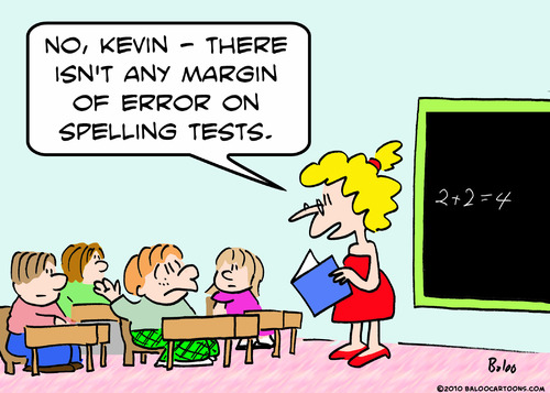 Cartoon: school margin error spelling tes (medium) by rmay tagged school,margin,error,spelling,tes