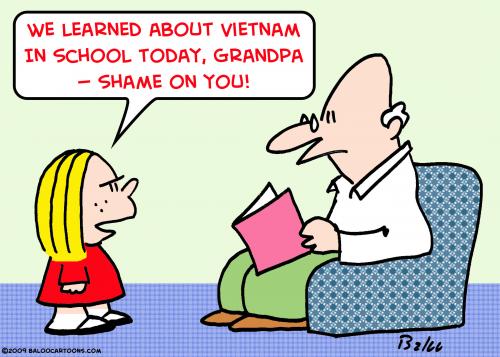 Cartoon: Vietnam school shame (medium) by rmay tagged vietnam,school,shame