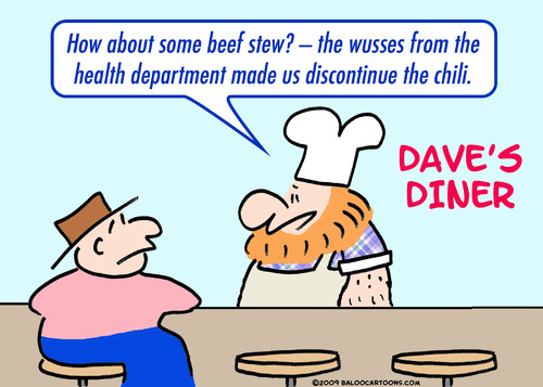 Cartoon: wuss health department chili (medium) by rmay tagged wuss,health,department,chili