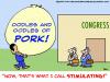 Cartoon: 1 call stimulating obama congres (small) by rmay tagged call stimulating obama congress pork