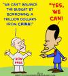 Cartoon: 1 OBAMA RON PAUL BALANCE BUDGET (small) by rmay tagged obama,ron,paul,balance,budget