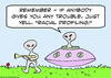 Cartoon: aliens racial profiling (small) by rmay tagged aliens,racial,profiling
