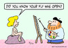 Cartoon: artist nude model fly open (small) by rmay tagged artist,nude,model,fly,open