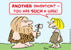 Cartoon: caveman invention geek (small) by rmay tagged caveman invention geek