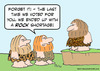 Cartoon: caveman vote rock shortage (small) by rmay tagged caveman,vote,rock,shortage