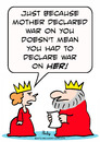 Cartoon: declare war king queen (small) by rmay tagged declare,war,king,queen