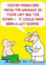 Cartoon: DOCTOR KNUCKLE BIG TOE PARALYZED (small) by rmay tagged doctor,knuckle,big,toe,paralyzed