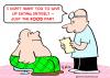 Cartoon: doctor patient food eating fat (small) by rmay tagged doctor,patient,food,eating,fat