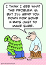 Cartoon: doctor snake xrays (small) by rmay tagged doctor,snake,xrays