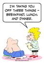 Cartoon: fat overweight breakfast lunch (small) by rmay tagged fat,overweight,breakfast,lunch
