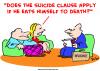 Cartoon: insurance suicide benefits death (small) by rmay tagged insurance,suicide,benefits,death