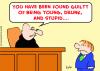 Cartoon: judge young drunk stupid (small) by rmay tagged judge,young,drunk,stupid
