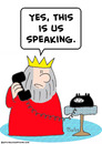 Cartoon: king yes us speaking phone (small) by rmay tagged king,yes,us,speaking,phone