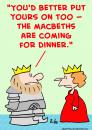 Cartoon: macbeths king armor dinner (small) by rmay tagged macbeths,king,armor,dinner