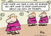 Cartoon: monks vow oath silence poverty (small) by rmay tagged monks,vow,oath,silence,poverty