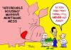 Cartoon: MORTGAGE CRISIS RON PAUL OBAMA (small) by rmay tagged mortgage crisis ron paul obama mccain pig feed never