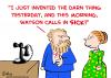 Cartoon: telephone bell watson sick (small) by rmay tagged telephone,bell,watson,sick