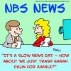 Cartoon: trash sarah palin news (small) by rmay tagged trash,sarah,palin,news