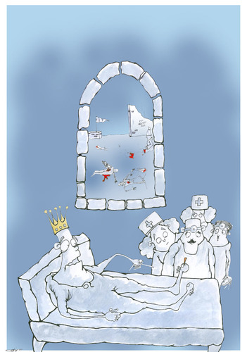 Cartoon: king (medium) by HAMED NABAHAT tagged king
