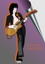 Cartoon: Jimmy Page (small) by Curt tagged jimmy page led zeppelin gitarrist heavy metal